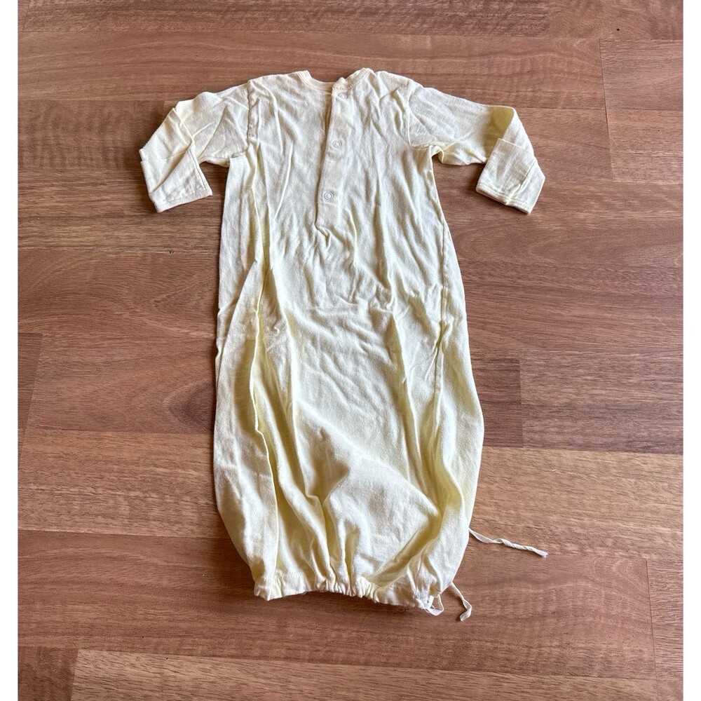 VINTAGE CARTERS YELLOW NEWBORN BABY GOWN